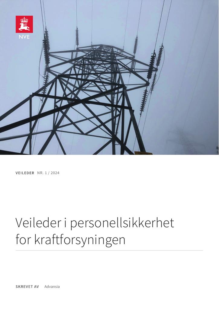 Veileder I Personellsikkerhet For Kraftforsyningen - Kudos