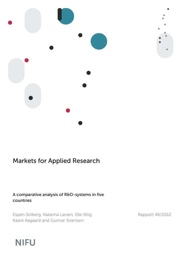 Forsiden av dokumentet Markets for applied research