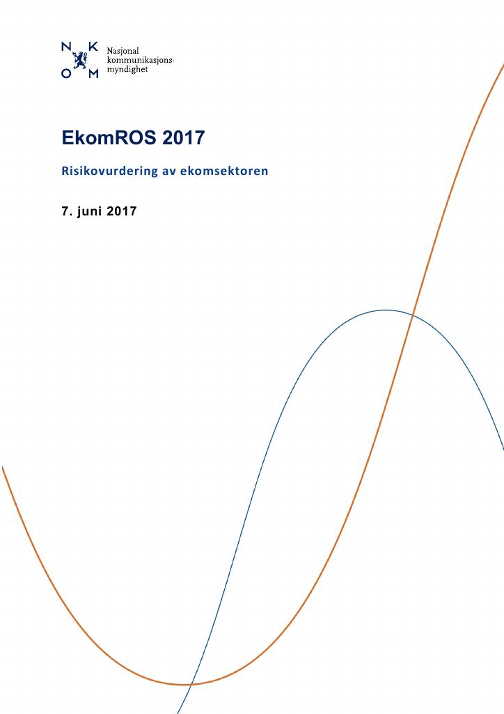 Forsiden av dokumentet EkomROS 2017