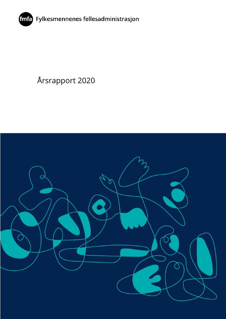 Forsiden av dokumentet Årsrapport Fylkesmennenes fellesadministrasjon 2020