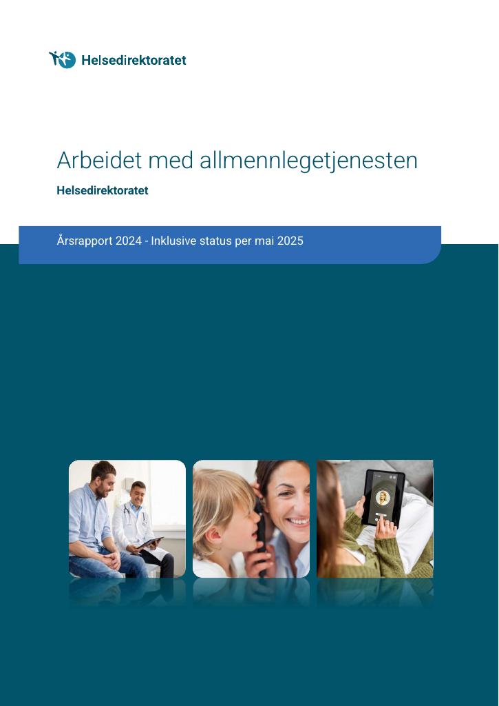 Forsiden av dokumentet Arbeidet med allmennlegetjenesten