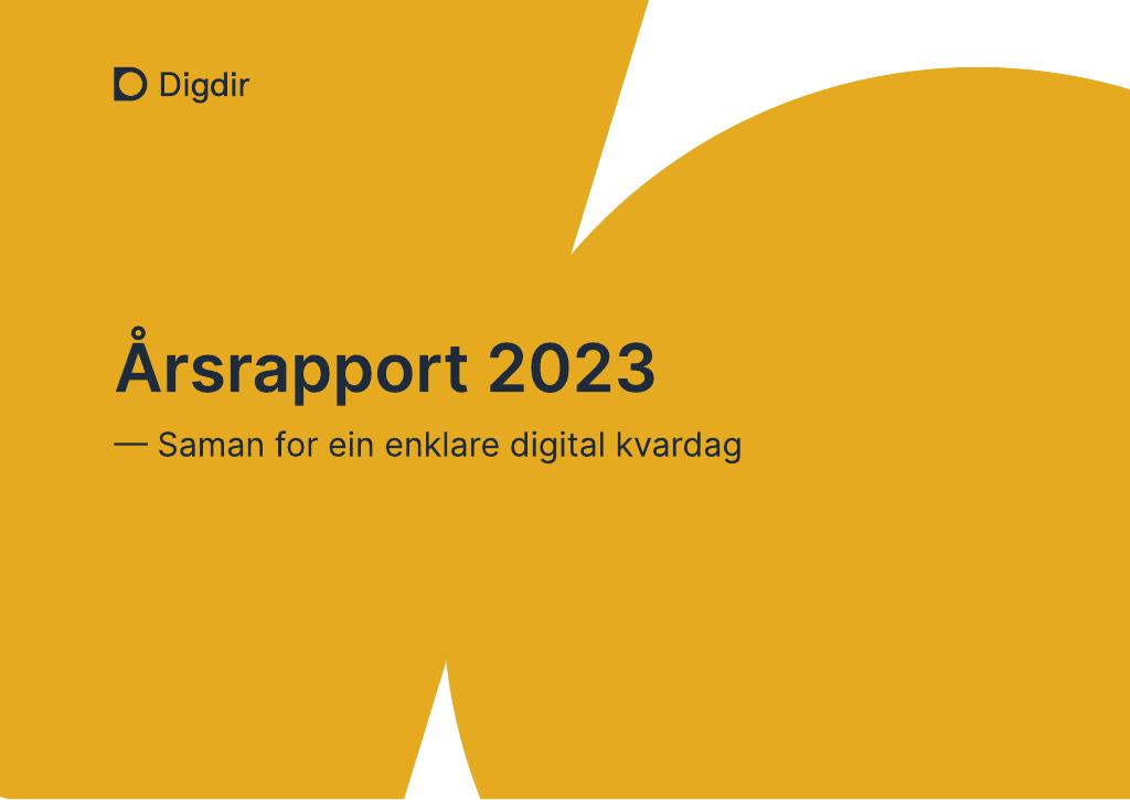 Forsiden av dokumentet Årsrapport Digitaliseringsdirektoratet 2023