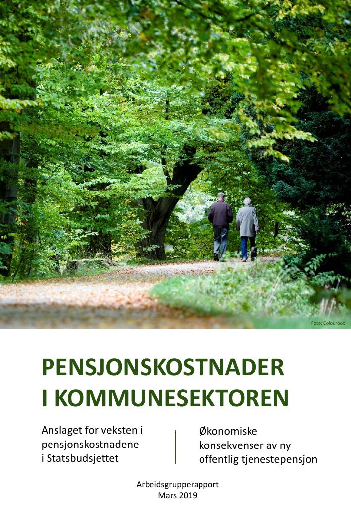Forsiden av dokumentet Pensjonskostnader i kommunesektoren
