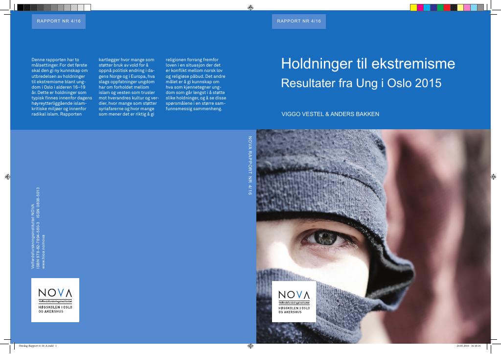 Forsiden av dokumentet Holdninger til ekstremisme