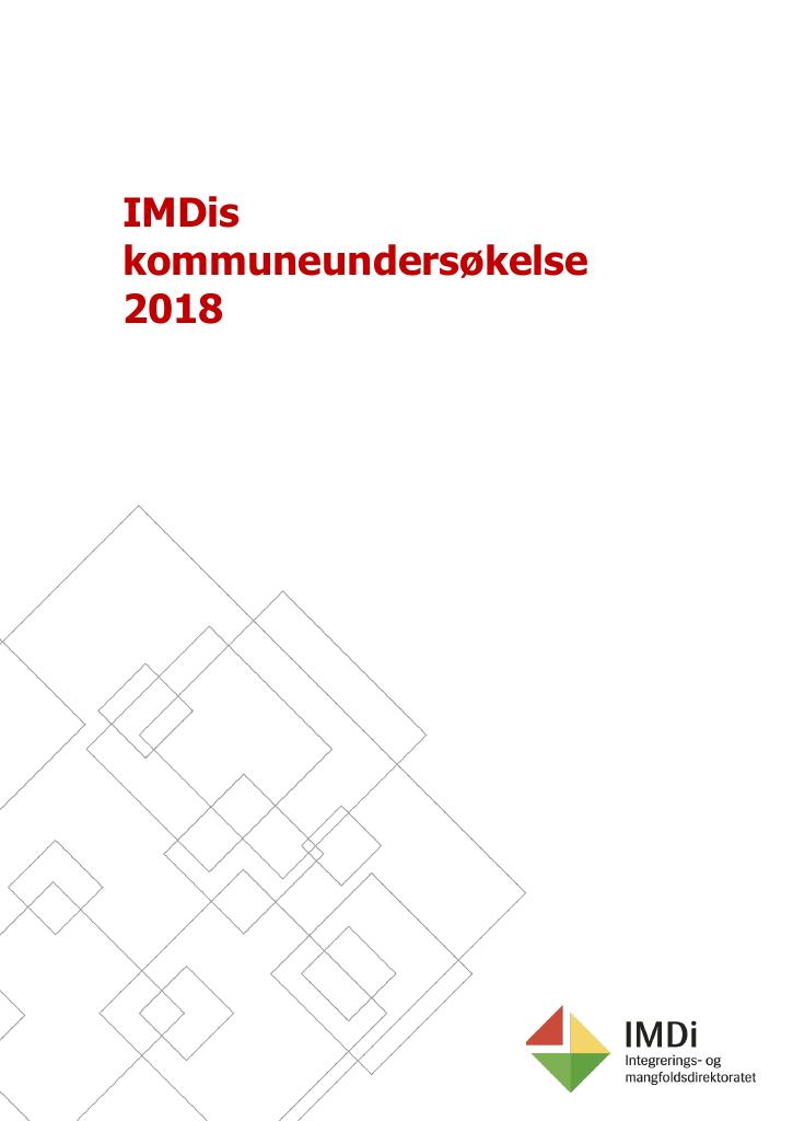 Forsiden av dokumentet IMDis kommuneundersøkelse 2018