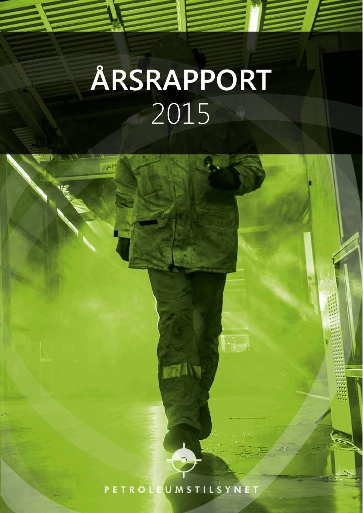 Forsiden av dokumentet Årsrapport Petroleumstilsynet 2015