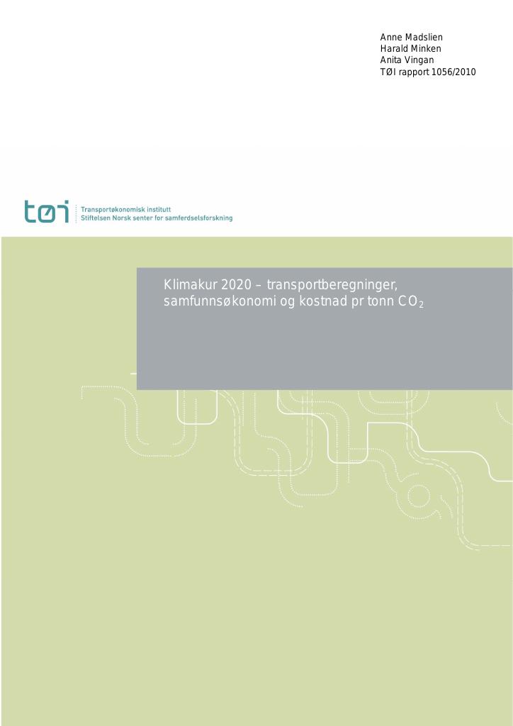 Forsiden av dokumentet Klimakur 2020