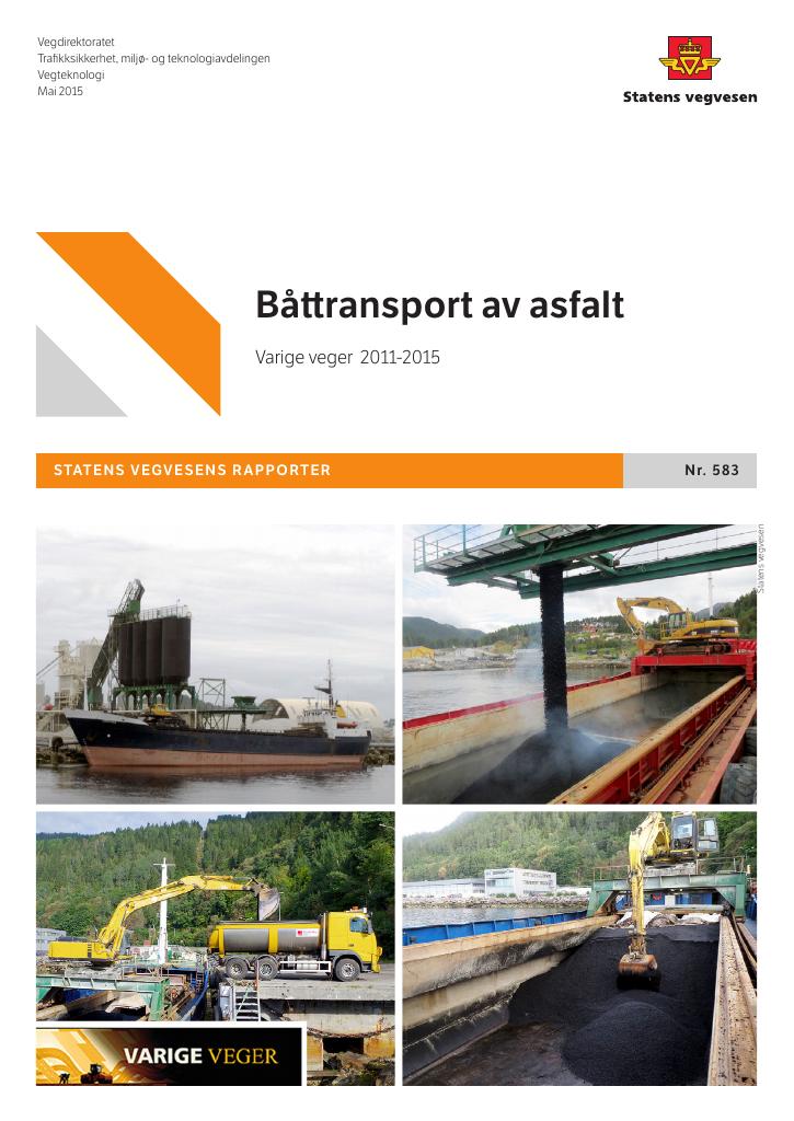 Forsiden av dokumentet Båttransport av asfalt