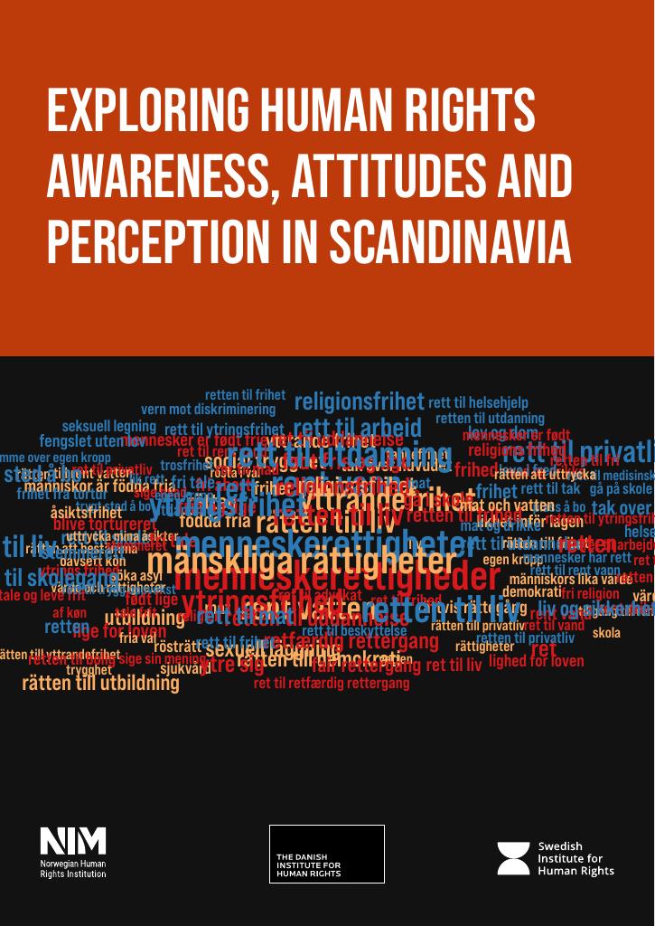 Forsiden av dokumentet Expolring human rights awareness, attitudes and perceptions in Scandinavia