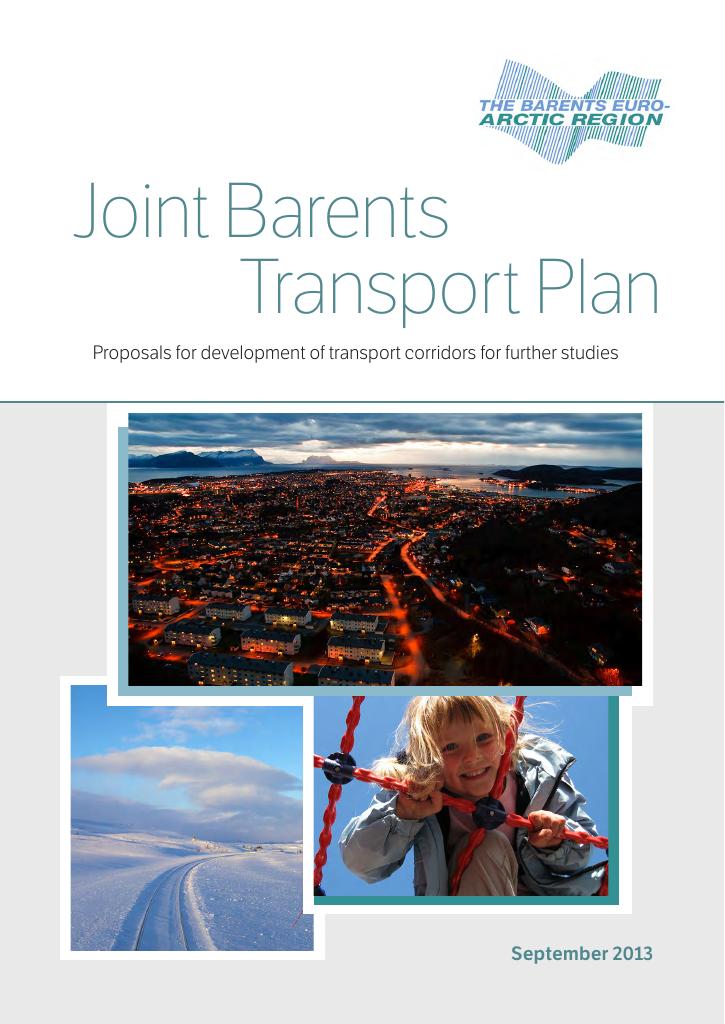 Forsiden av dokumentet Joint Barents Transport Plan