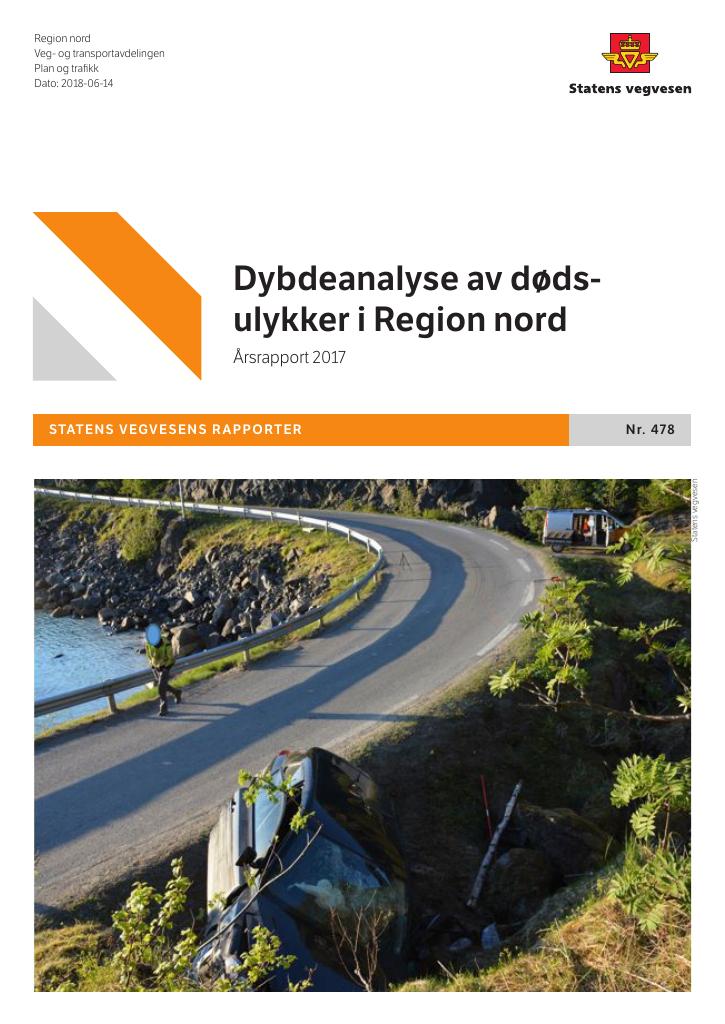 Forsiden av dokumentet Dybdeanalyse av dødsulykker i Region nord