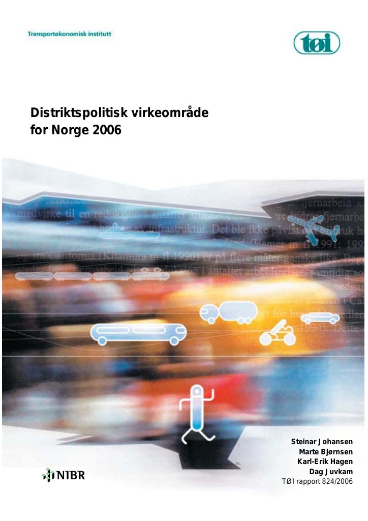 Forsiden av dokumentet Distriktspolitisk virkeområde for Norge 2006
