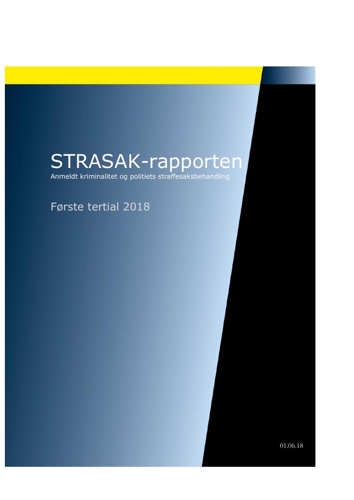 Forsiden av dokumentet Strasak 1. tertial 2018