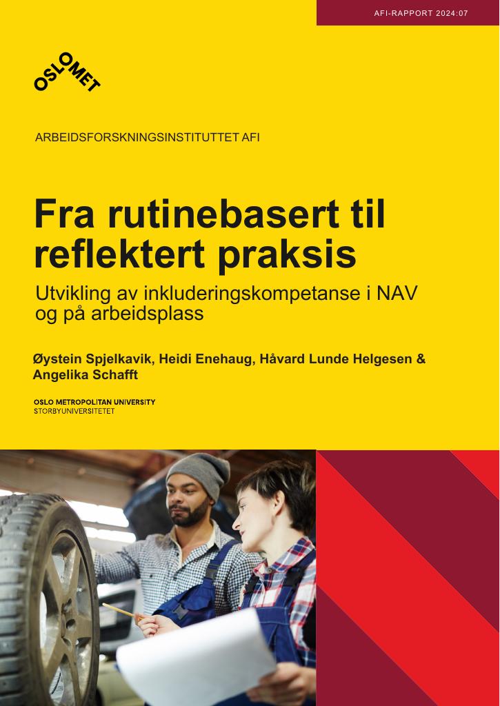 Forsiden av dokumentet Fra rutinebasert til reflektert praksis