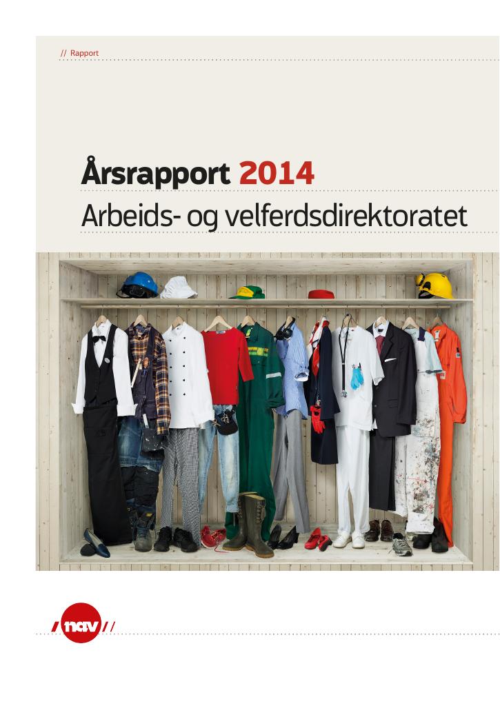 Forsiden av dokumentet Årsrapport Arbeids- og velferdsdirektoratet 2014