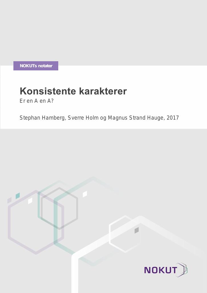 Forsiden av dokumentet Konsistente karakterer