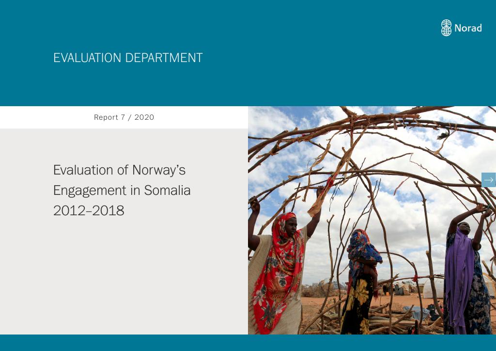 Forsiden av dokumentet Evaluation of Norway’s Engagement in Somalia 2012–2018