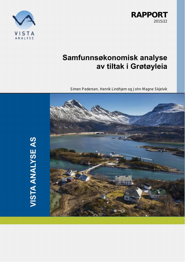 Forsiden av dokumentet Samfunnsøkonomisk analyse av tiltak i Grøtøyleia