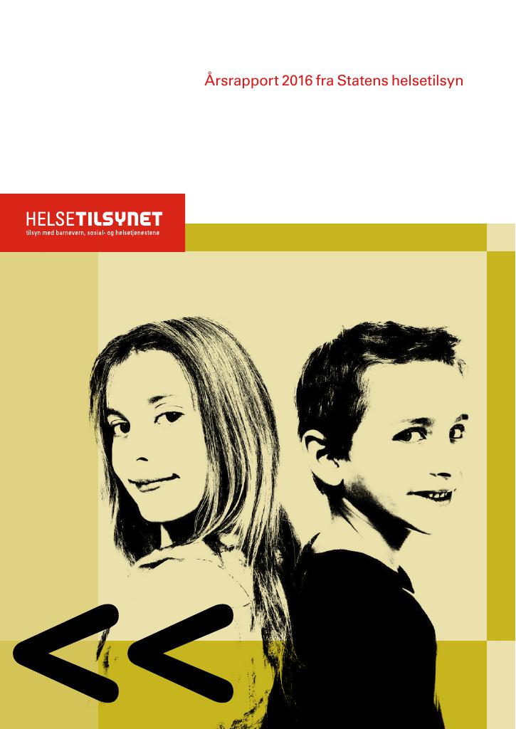 Forsiden av dokumentet Årsrapport Helsetilsynet 2016