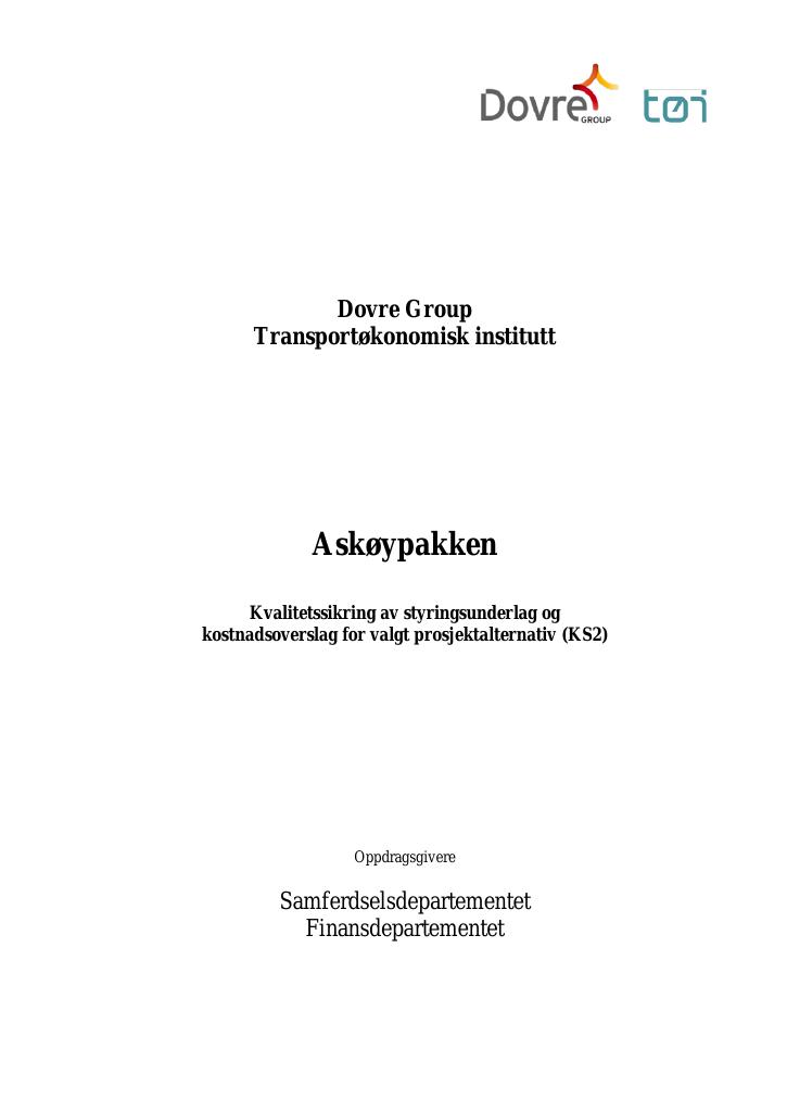 Forsiden av dokumentet Askøypakken