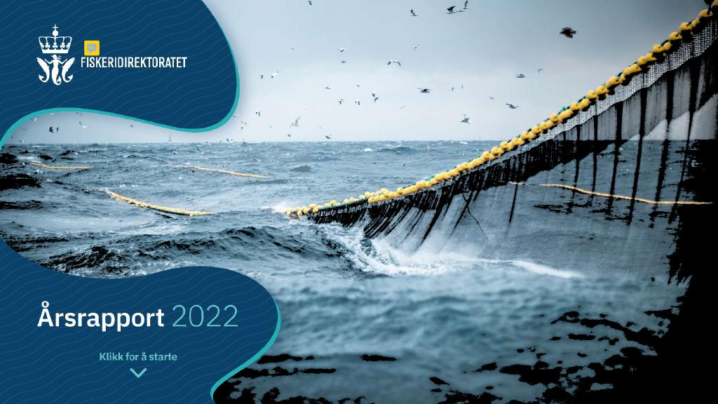 Forsiden av dokumentet Årsrapport Fiskeridirektoratet 2022-