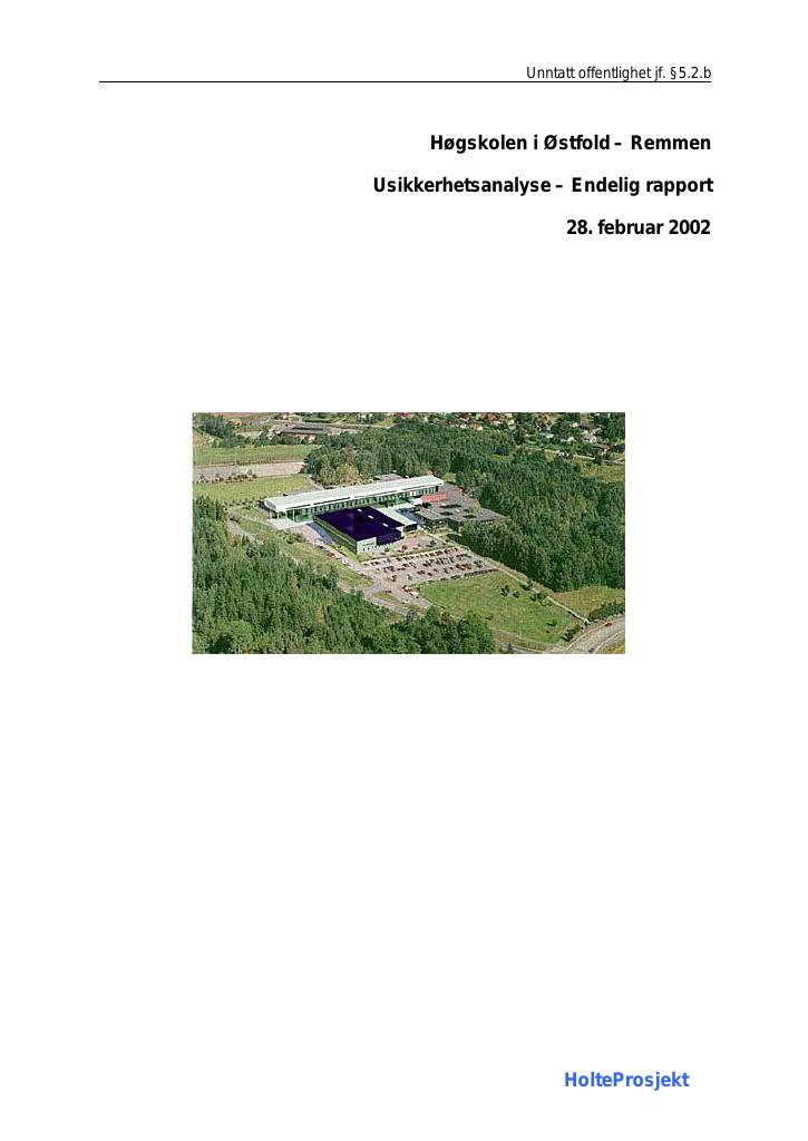 Forsiden av dokumentet Høgskolen i Østfold Remmen (HiØ)