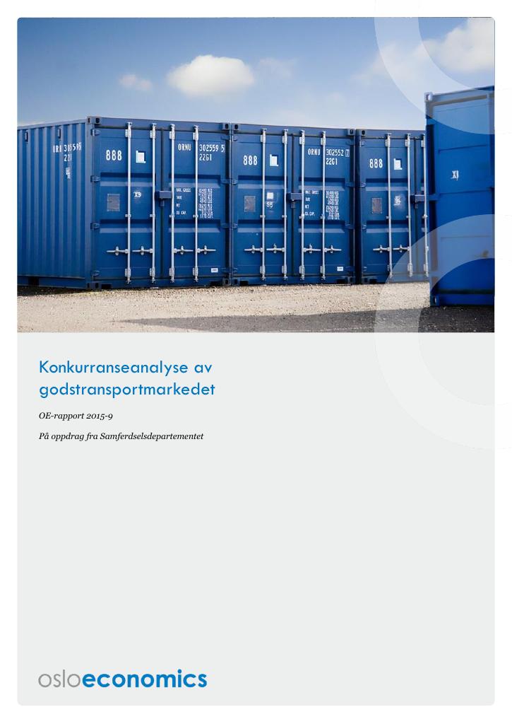 Forsiden av dokumentet Konkurranseanalyse av godstransportmarkedet