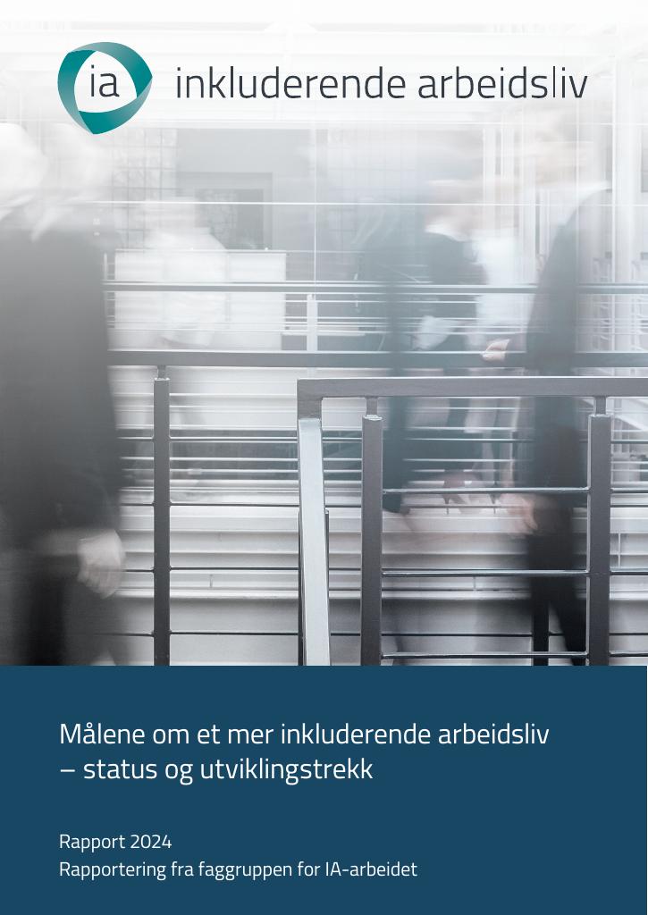 Forsiden av dokumentet Målene om et mer inkluderende arbeidsliv – status og utviklingstrekk. Rapport 2024