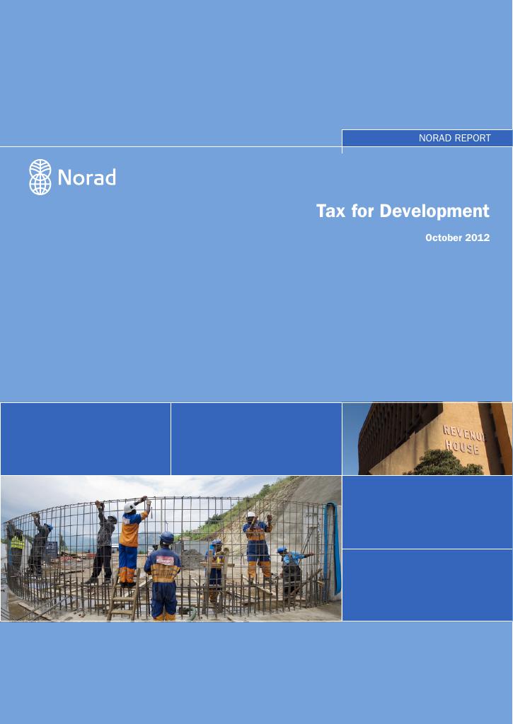 Forsiden av dokumentet Tax for Development