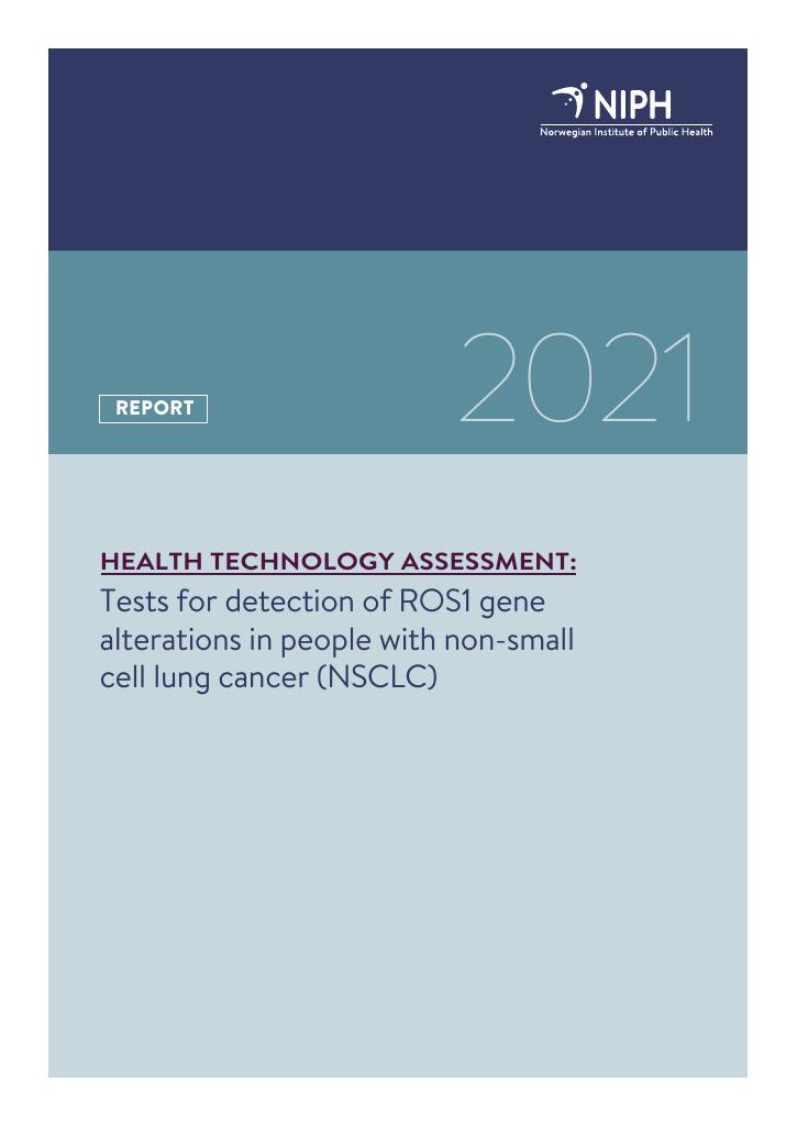 Forsiden av dokumentet Tests for detection of ROS1 gene alterations in people with non-small cell lung cancer (NSCLC)