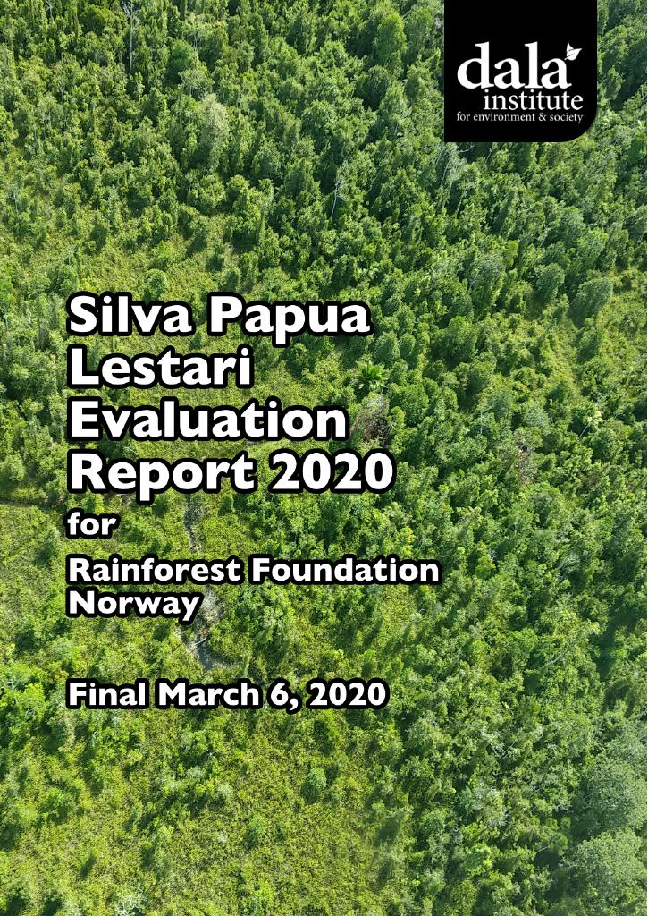 Forsiden av dokumentet Silva Papua Lestari evaluation report