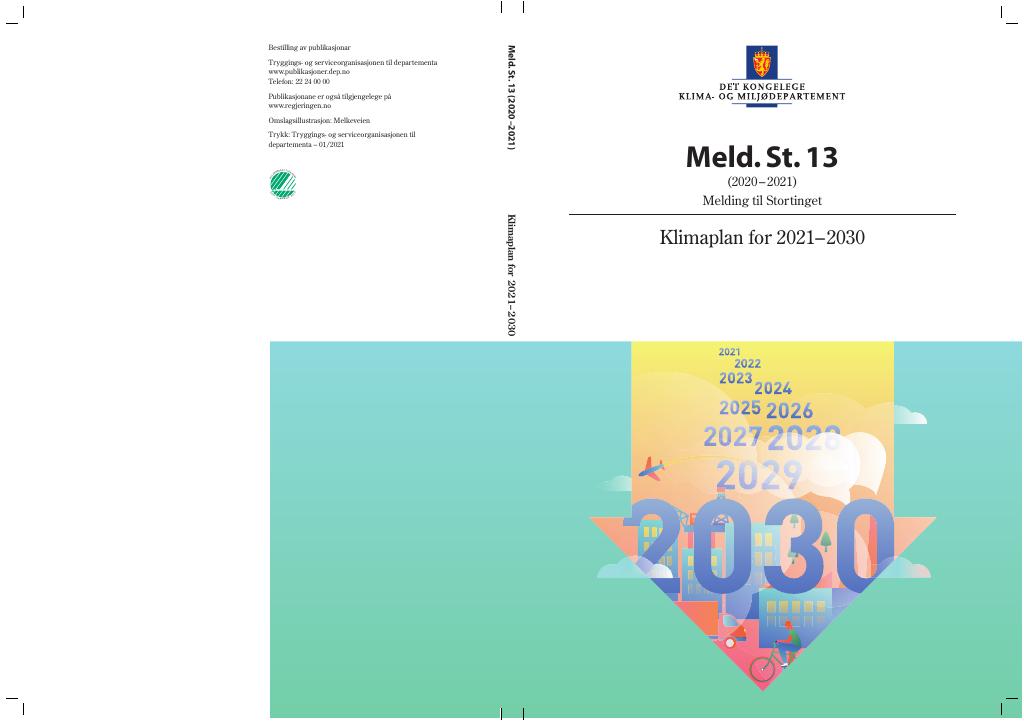 Forsiden av dokumentet Meld. St. 13 (2020–2021)