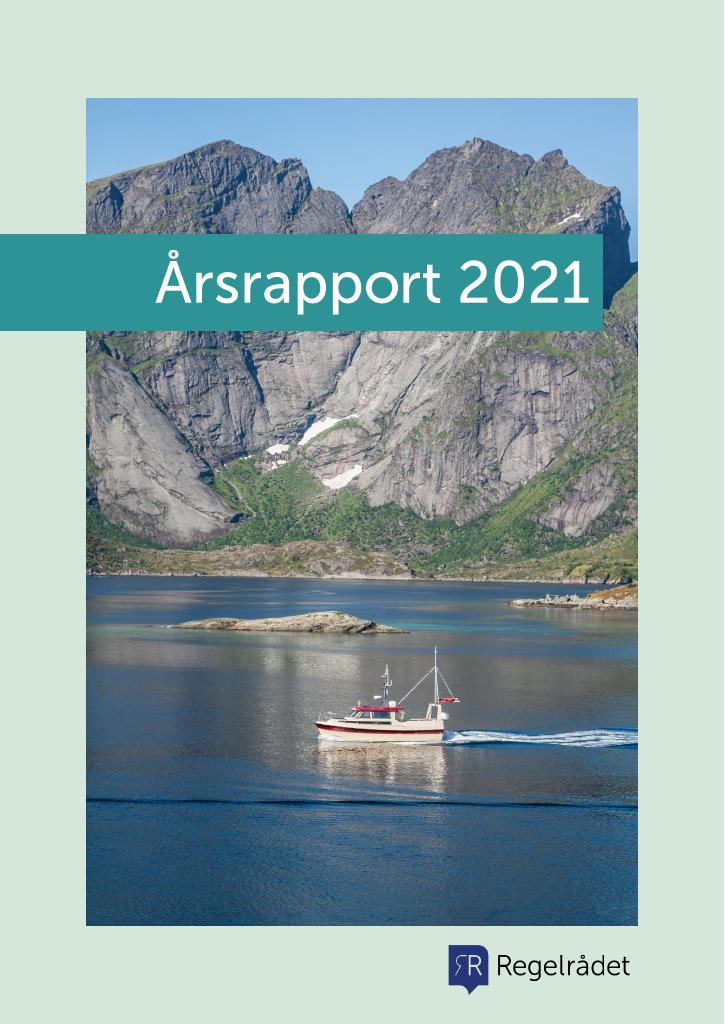 Forsiden av dokumentet Årsrapport Regelrådet 2021