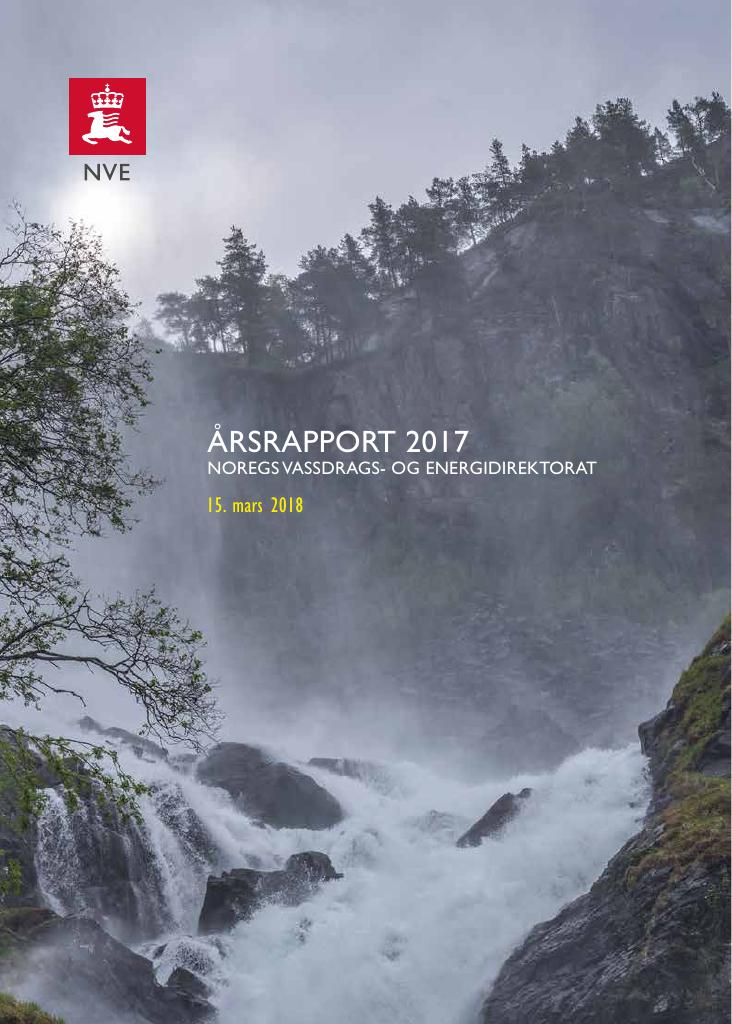 Forsiden av dokumentet Årsrapport Norges vassdrags‐ og energidirektorat 2017