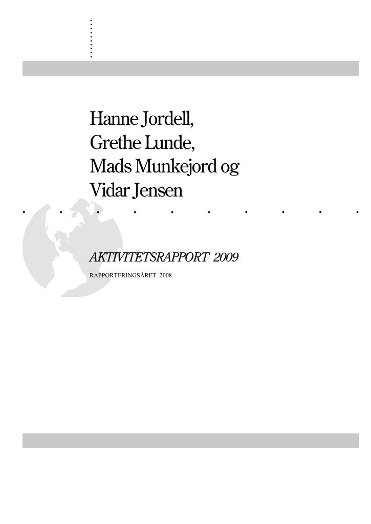 Forsiden av dokumentet Aktivitetsrapport for distrikts- og regionalpolitikken i 2008