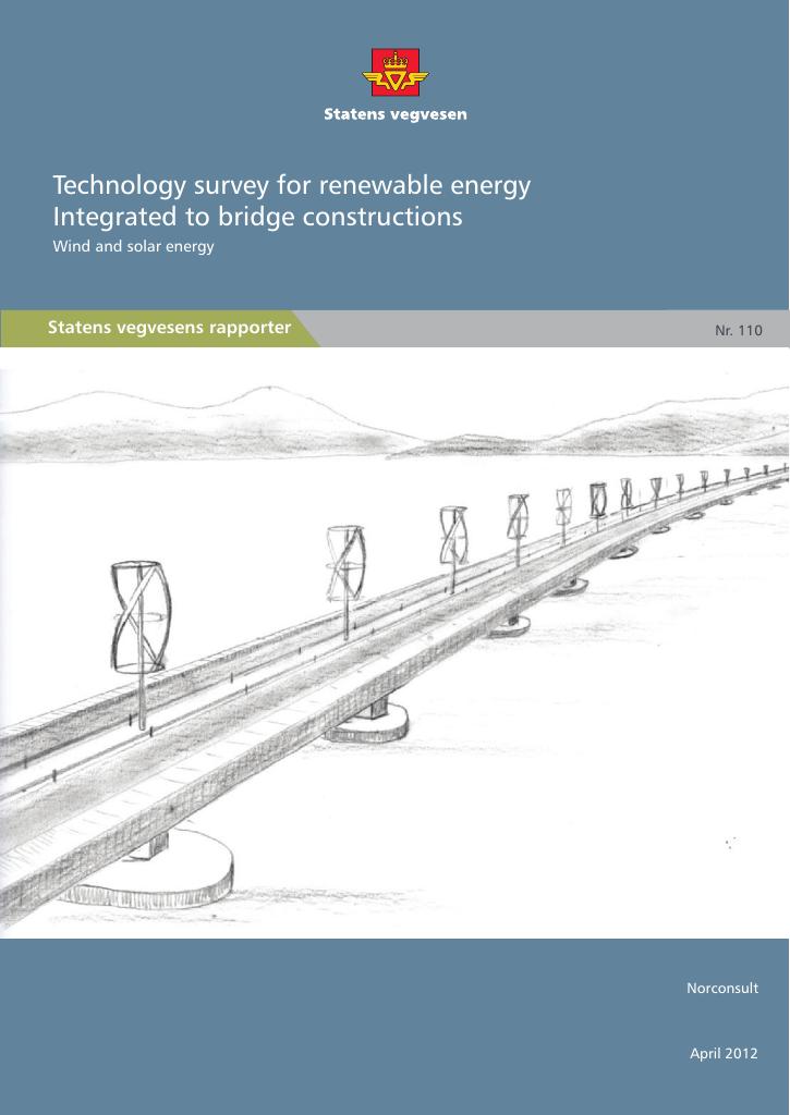 Forsiden av dokumentet Technology survey for renewable energy Integrated to bridge constructions