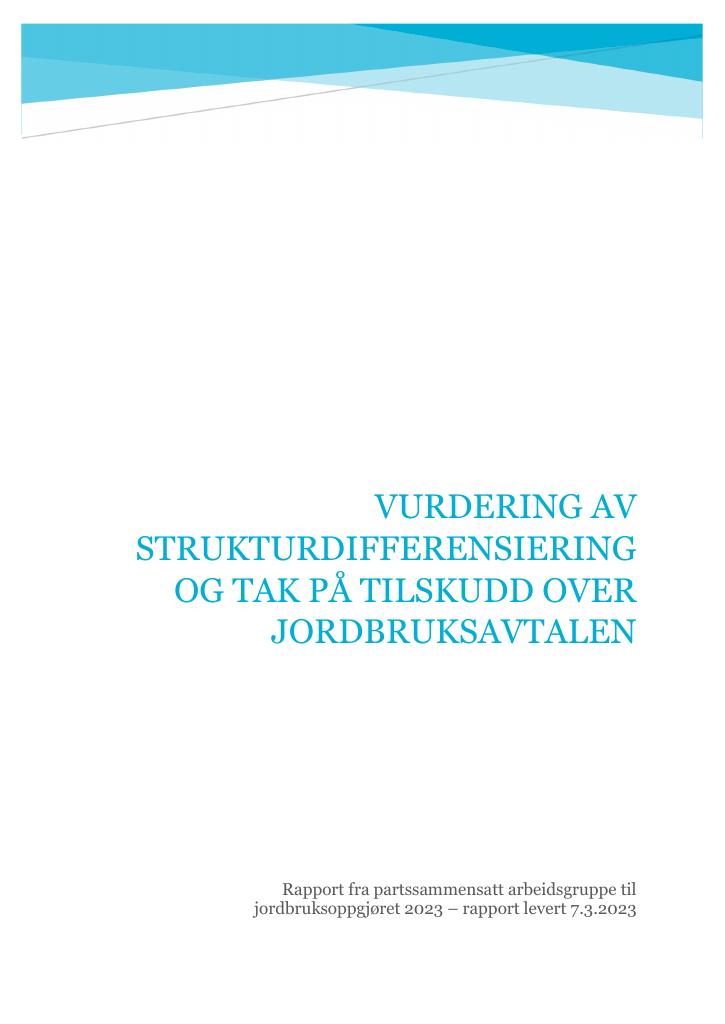 Vurdering Av Strukturdifferensiering Og Tak På Tilskudd Over ...