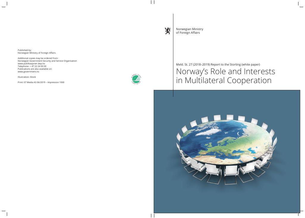 Forsiden av dokumentet Meld. St. 27 (2018–2019)