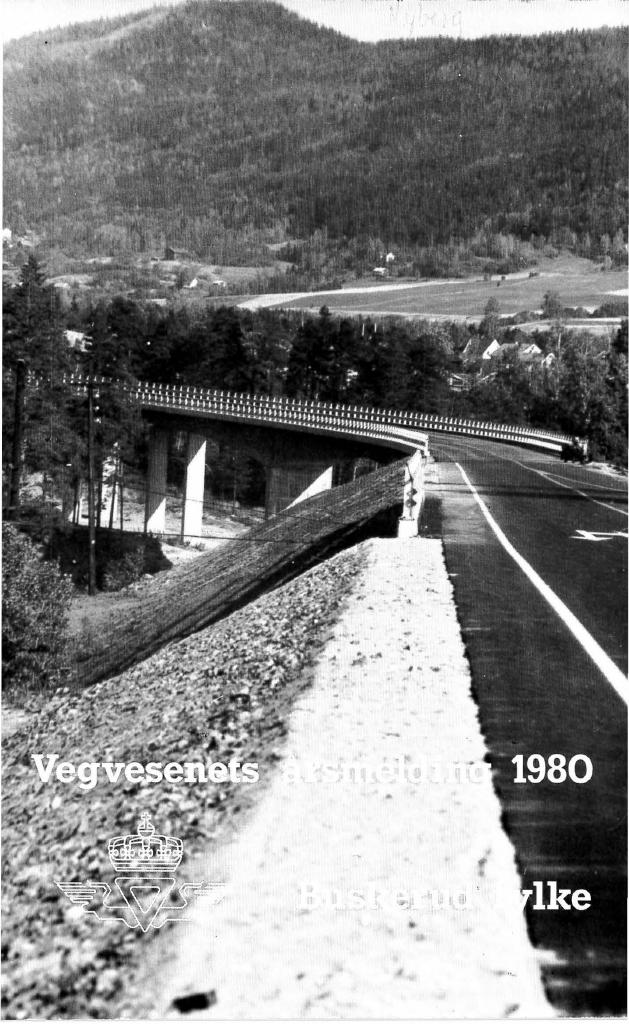 Forsiden av dokumentet Vegvesenets årsmelding Buskerud 1980