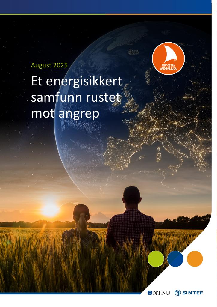 Forsiden av dokumentet Et energisikkert samfunn rustet mot angrep