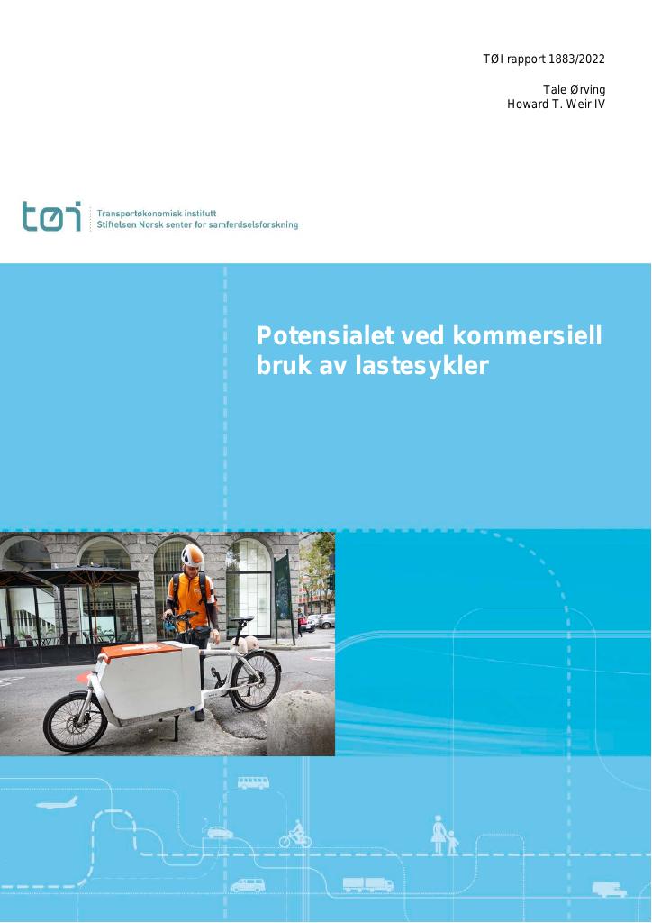 Forsiden av dokumentet Potensialet ved kommersiell bruk av lastesykler