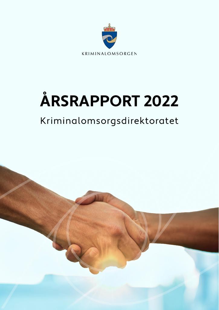 Forsiden av dokumentet Årsrapport Kriminalomsorgen 2022