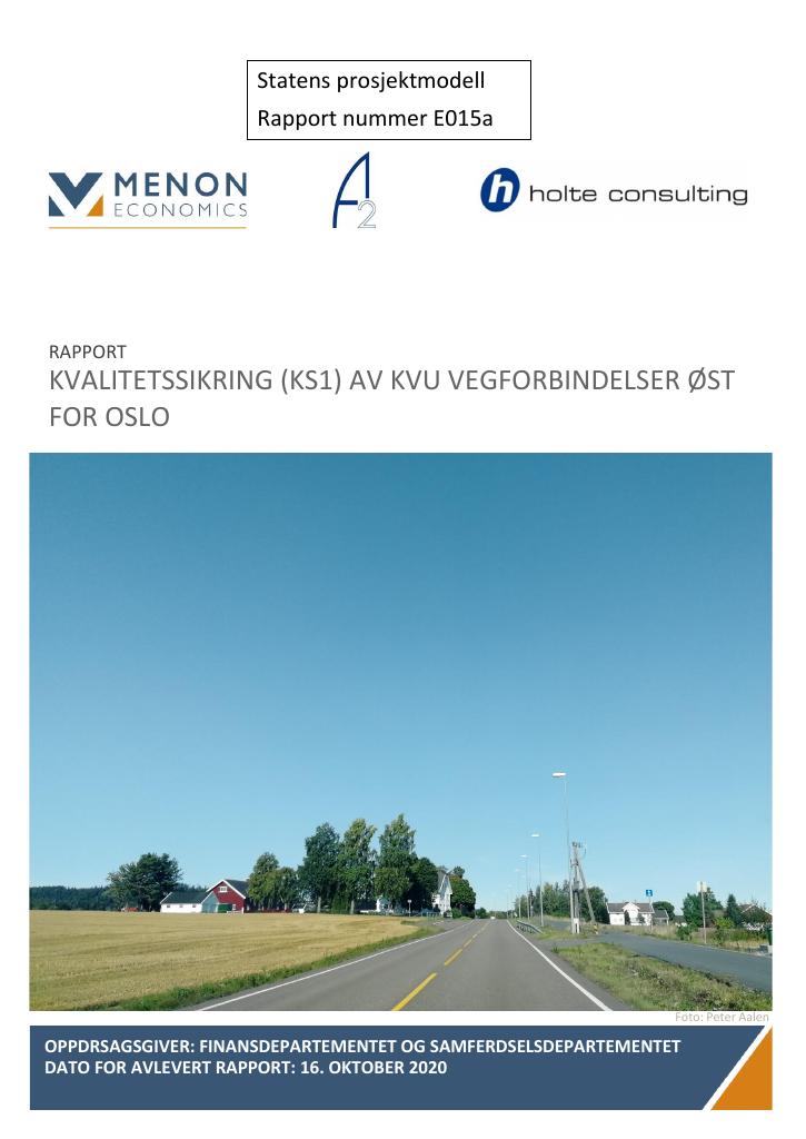 Forsiden av dokumentet Vegforbindelser øst for Oslo