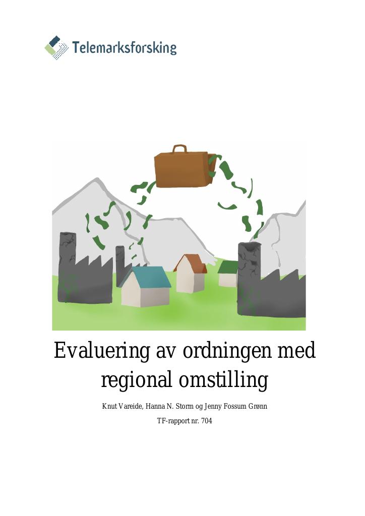 Evaluering Av Ordningen Med Regional Omstilling - Kudos