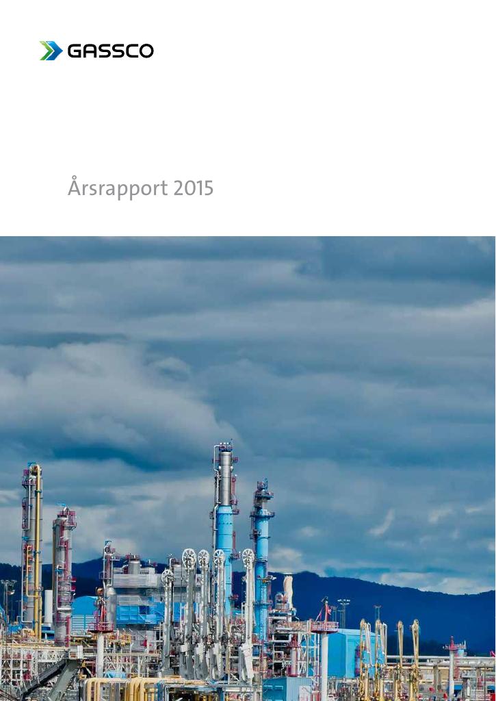 Forsiden av dokumentet Årsrapport Gassco 2015