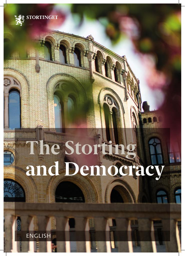 Forsiden av dokumentet The Storting and the democracy