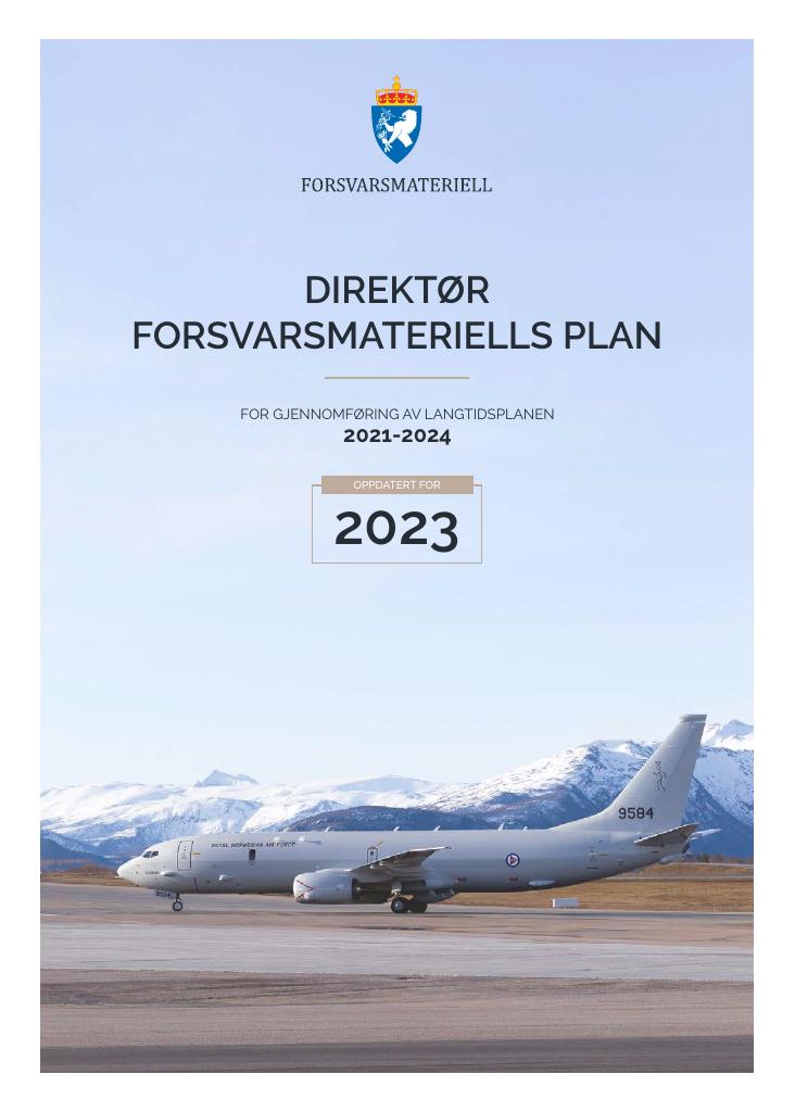 Forsiden av dokumentet Direktør Forsvarsmateriells plan