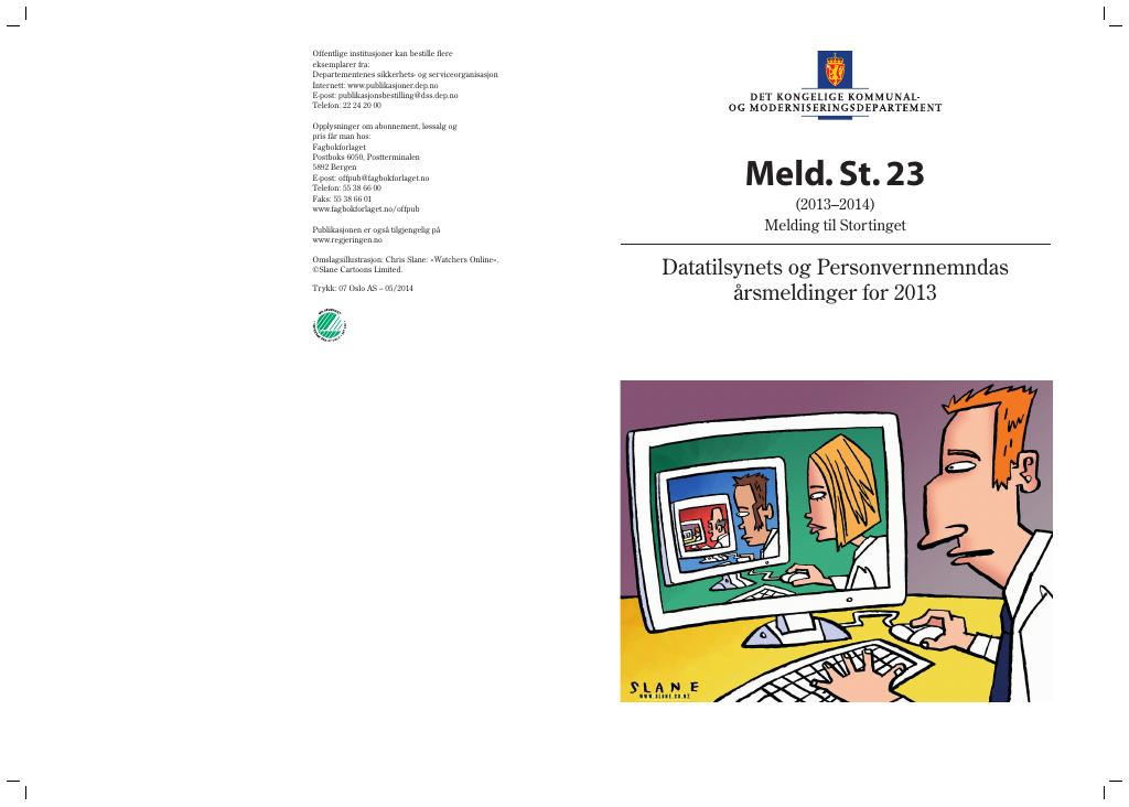 Forsiden av dokumentet Meld. St. 23  (2013–2014)