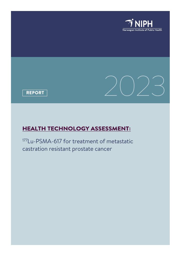 Forsiden av dokumentet 177Lu-PSMA-617 for treatment of metastatic castration resistant prostate cancer