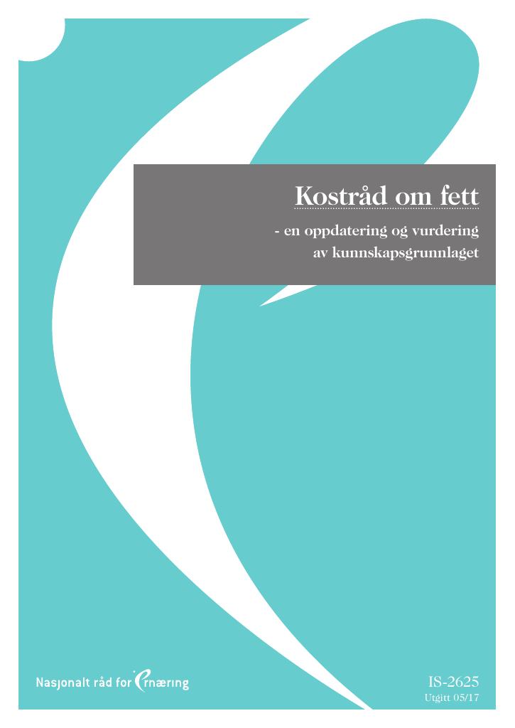 Forsiden av dokumentet Kostråd om fett